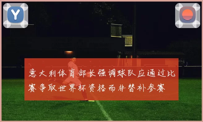 意大利体育部长强调球队应通过比赛争取世界杯资格而非替补参赛